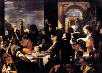Mattia Preti Painting - El banquete de Baldassare barroco Mattia Preti
